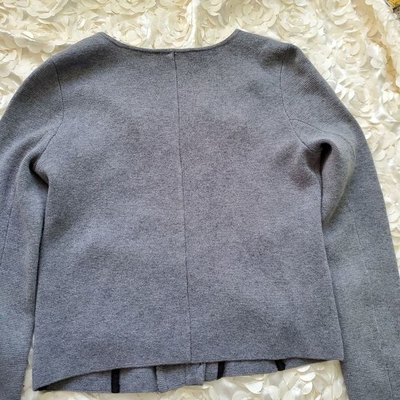 LOFT gray wool side zip sweater - Picture 8 of 8